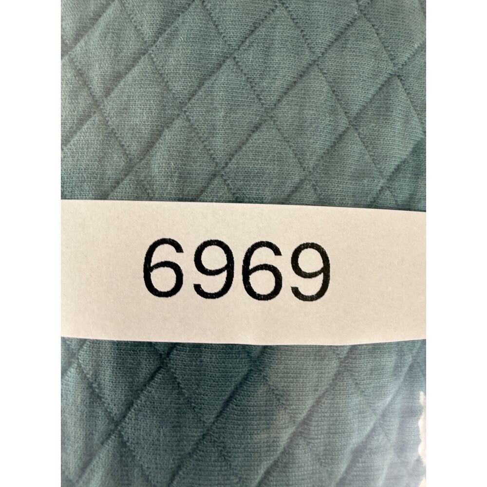 LL Bean Size XL Quilted Snap Button Outdoor Mock Neck Sweater Blue Long Sleeve - Picture 9 of 9